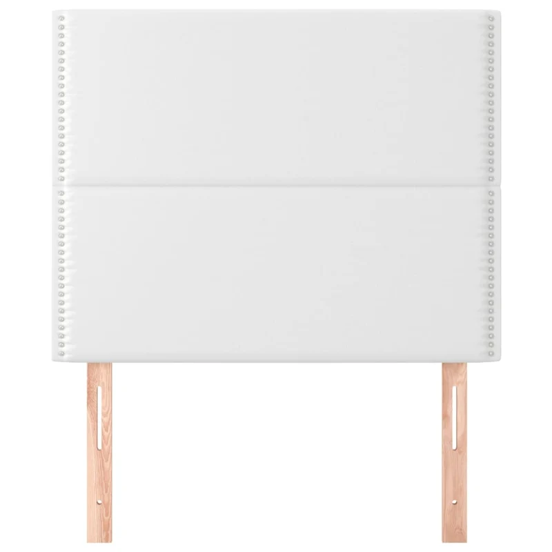 Tête de lit accessoire couchage chambre à coucher meuble 2 parties 100 x 5 x 78/88 cm synthétique blanc TDL0206592