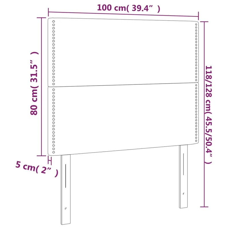Tête de lit accessoire couchage chambre à coucher meuble 2 parties 100 x 5 x 78/88 cm synthétique blanc TDL0206592