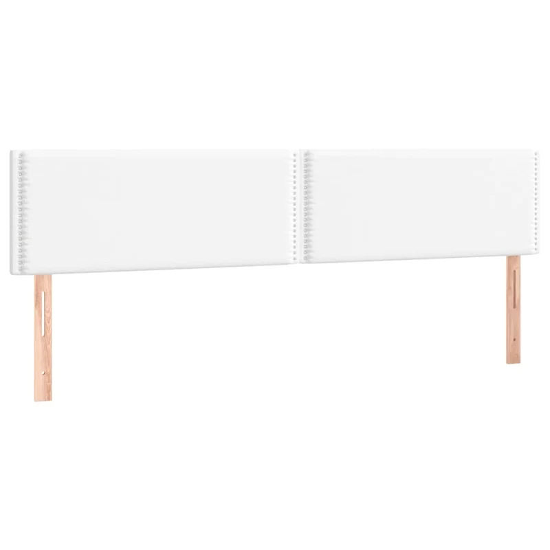Tête de lit accessoire couchage chambre à coucher meuble 2 parties 100 x 5 x 78/88 cm synthétique blanc TDL0206590