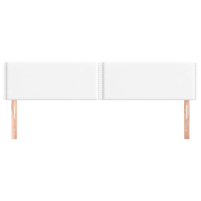 Tête de lit accessoire couchage chambre à coucher meuble 2 parties 100 x 5 x 78/88 cm synthétique blanc TDL0206590