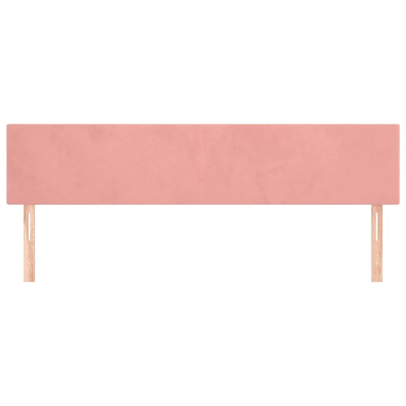 Tête de lit accessoire couchage chambre à coucher meuble 2 parties 100 x 5 x 78/88 cm tissu velours rose TDL0206211