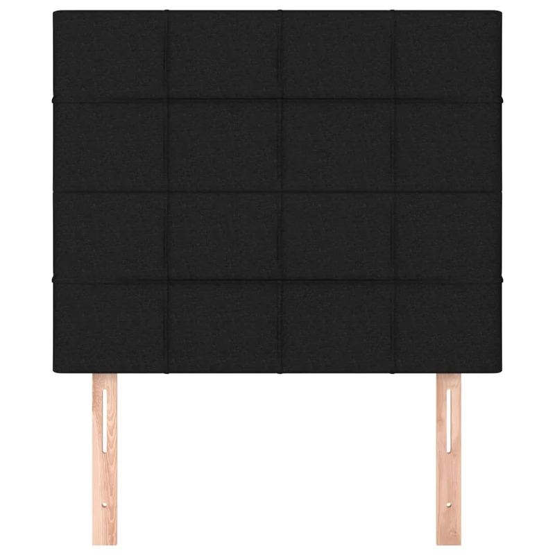 Tête de lit accessoire couchage chambre à coucher meuble 2 parties 80 x 5 x 78/88 cm tissu noir TDL0206237
