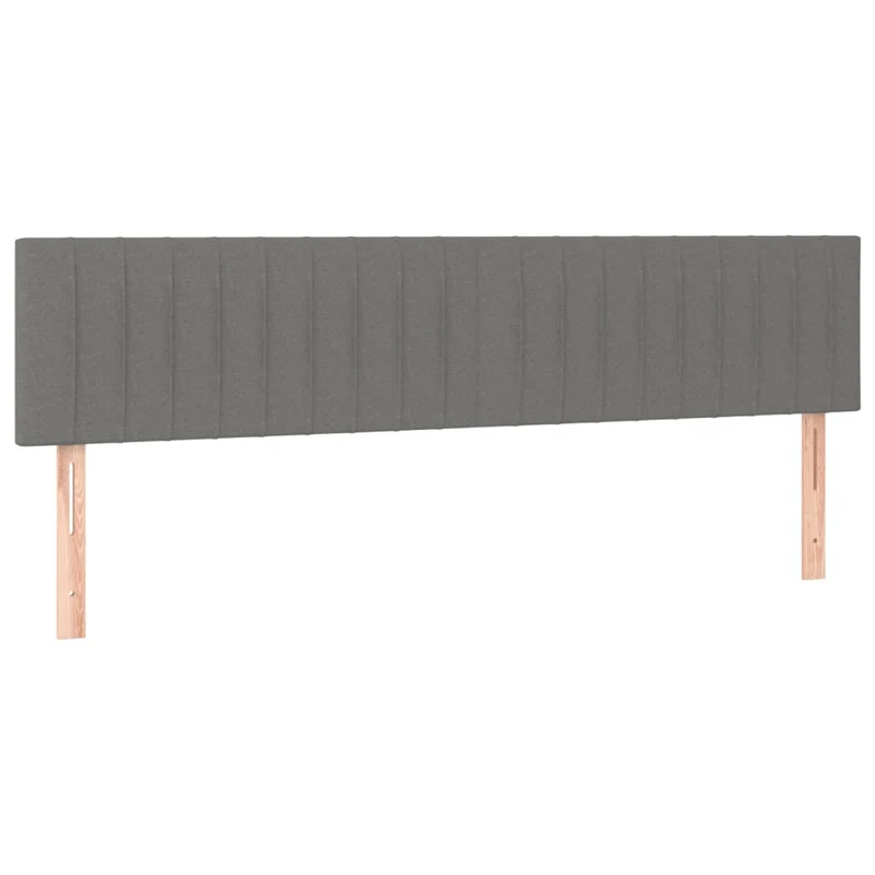 Cadre de lit LED avec sommier tête de lit matelas 200x200 cm tissu gris foncé TDL0208281