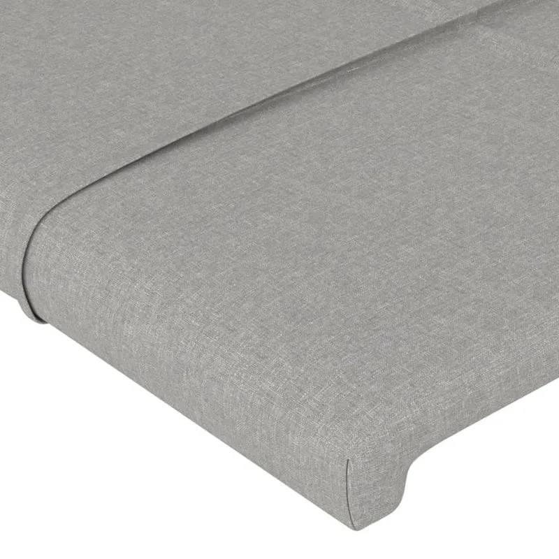 Tête de lit accessoire couchage chambre à coucher meuble à LED 83 x 16 x 78/88 cm tissu gris clair TDL0201251