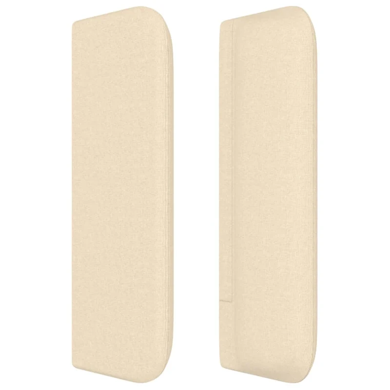 Tête de lit accessoire couchage chambre à coucher meuble avec rebord latéral 93 x 16 x 78/88 cm tissu crème TDL0205393