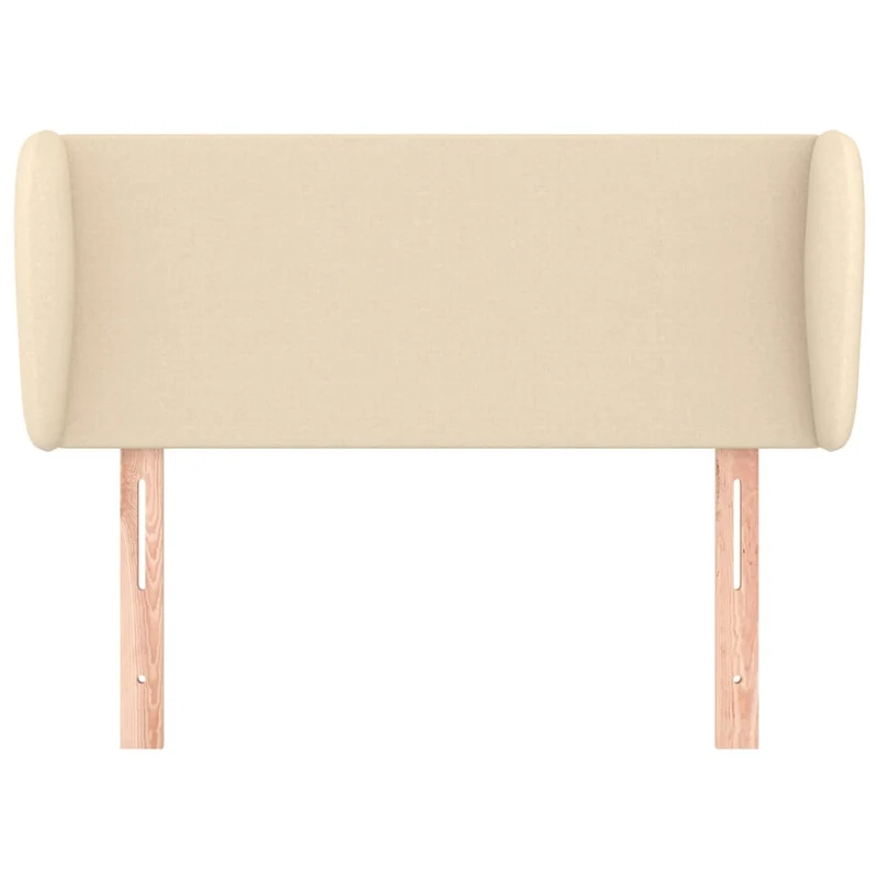 Tête de lit accessoire couchage chambre à coucher meuble avec rebord latéral 93 x 23 x 78/88 cm tissu crème TDL0205378