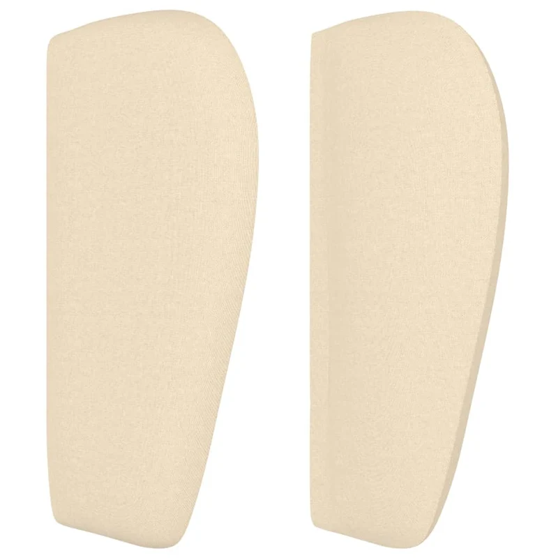 Tête de lit accessoire couchage chambre à coucher meuble avec rebord latéral 93 x 23 x 78/88 cm tissu crème TDL0205378