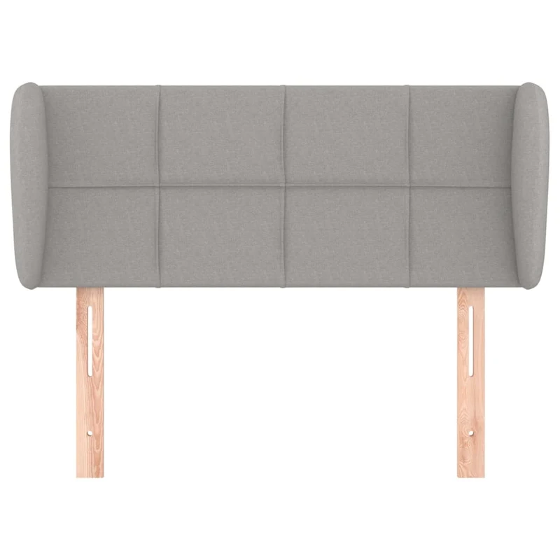 Tête de lit accessoire couchage chambre à coucher meuble avec rebord latéral 83 x 23 x 78/88 cm tissu gris clair TDL0205119