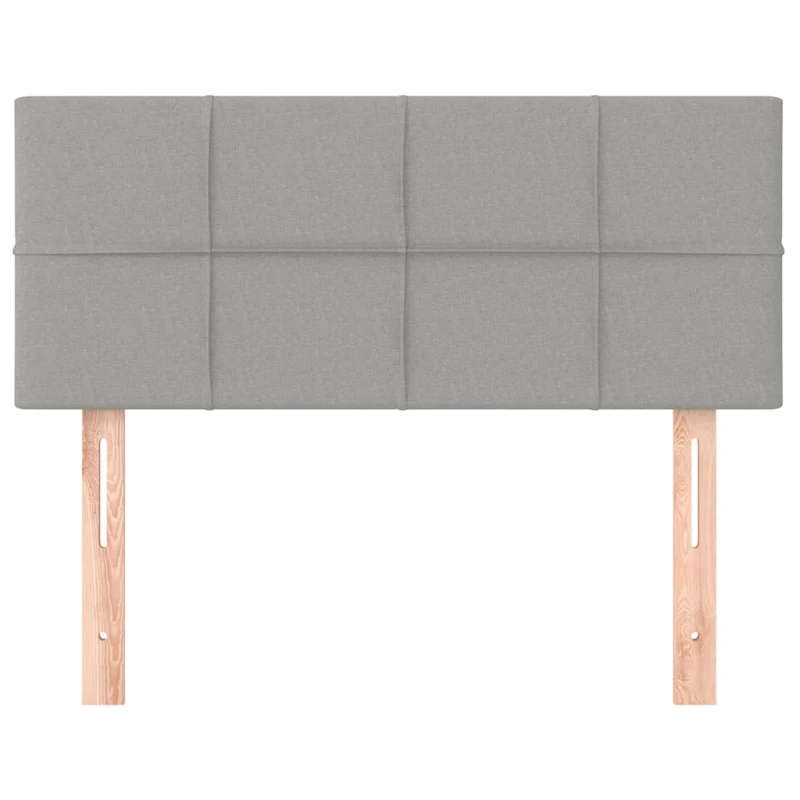 Tête de lit accessoire couchage chambre à coucher meuble 80 x 5 x 78/88 cm tissu gris clair TDL0203219