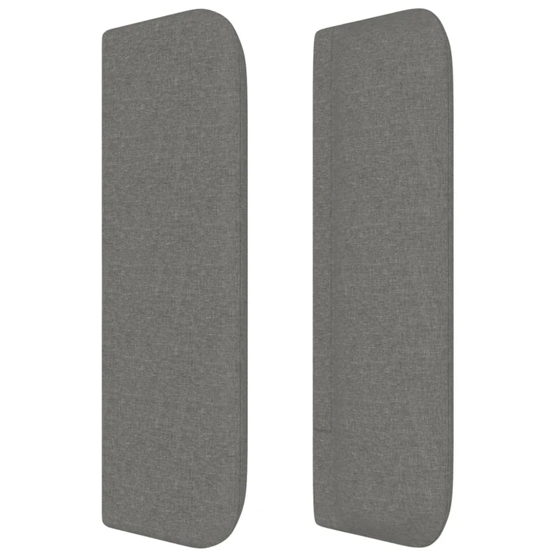 Tête de lit accessoire couchage chambre à coucher meuble avec rebord latéral 83 x 16 x 78/88 cm tissu gris foncé TDL0204906