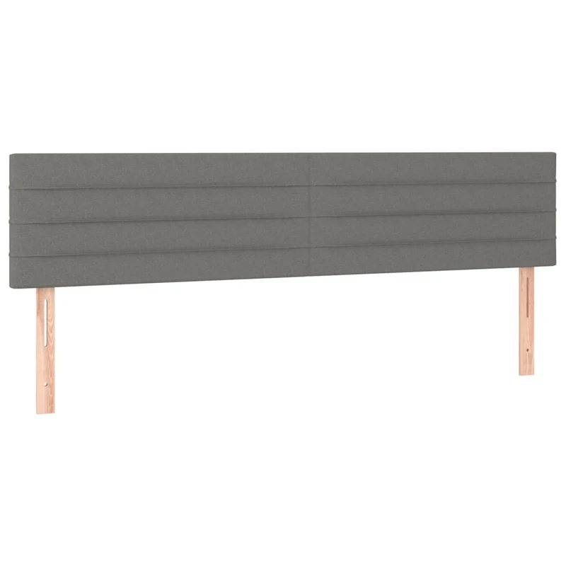 Cadre de lit LED avec sommier tête de lit matelas 200x200 cm tissu gris foncé TDL0208305