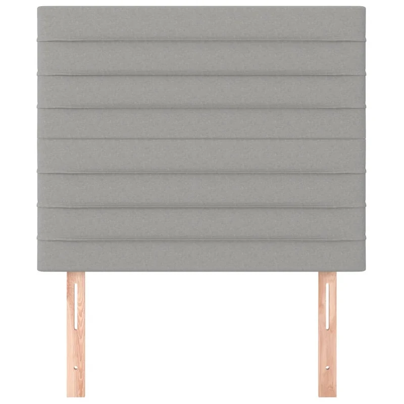 Tête de lit accessoire couchage chambre à coucher meuble 2 parties 100 x 5 x 78/88 cm tissu gris clair TDL0206458