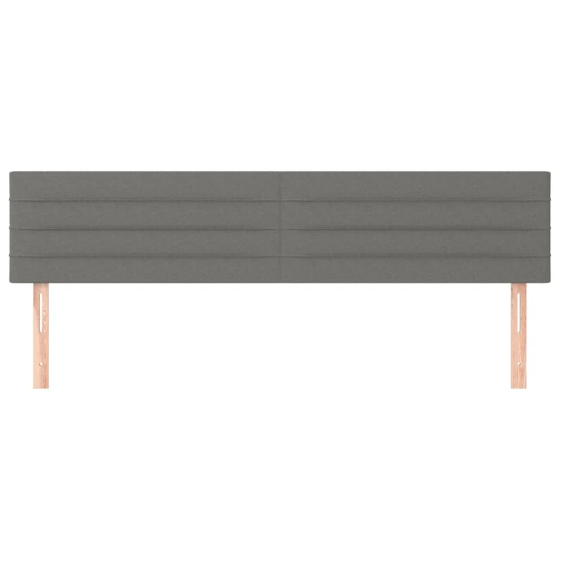 Tête de lit accessoire couchage chambre à coucher meuble 2 parties 100 x 5 x 78/88 cm tissu gris foncé TDL0206387