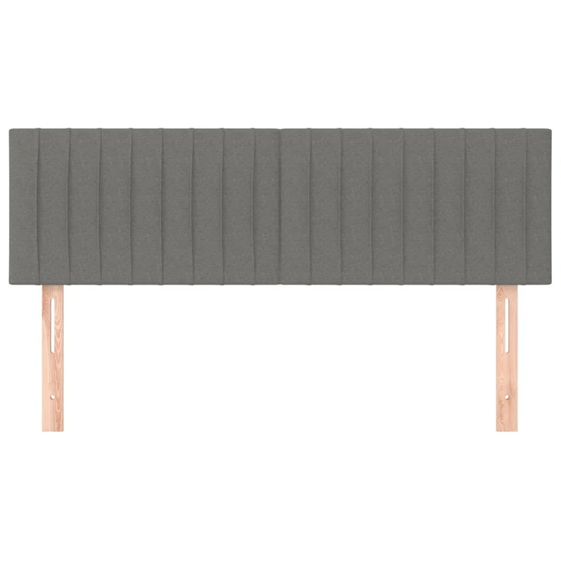 Tête de lit accessoire couchage chambre à coucher meuble 2 parties 72 x 5 x 78/88 cm tissu gris foncé TDL0206371