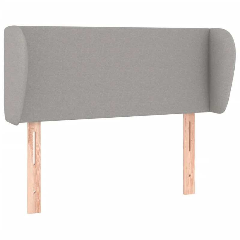 Tête de lit accessoire couchage chambre à coucher meuble avec rebord latéral 83 x 23 x 78/88 cm tissu gris clair TDL0205118