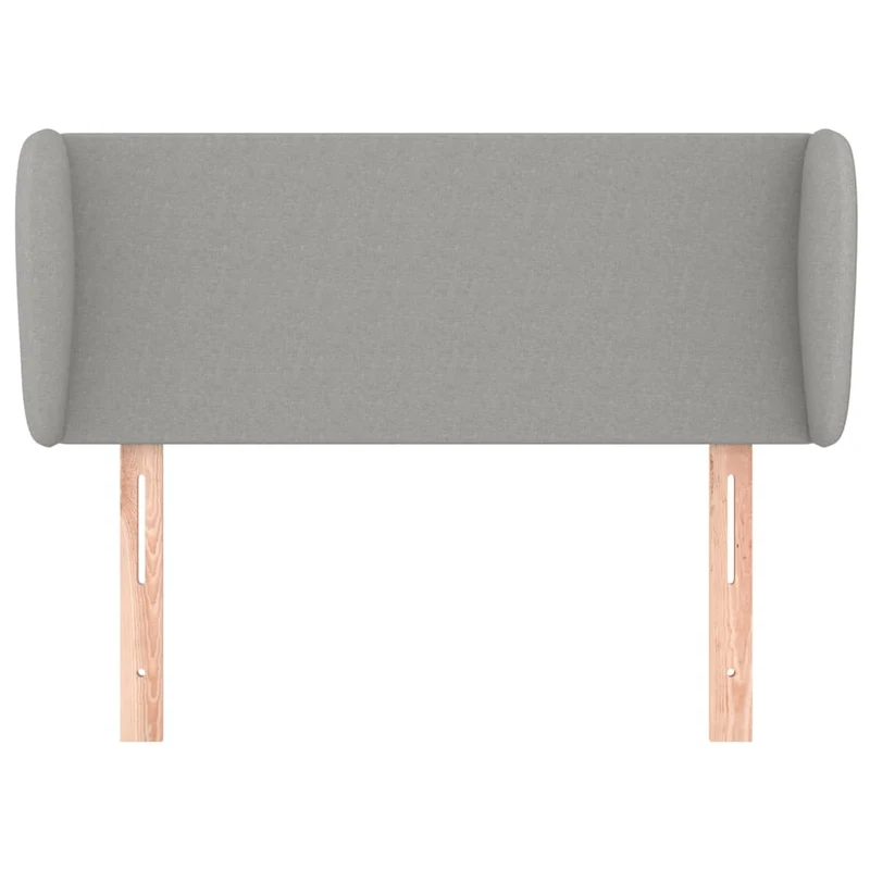 Tête de lit accessoire couchage chambre à coucher meuble avec rebord latéral 83 x 23 x 78/88 cm tissu gris clair TDL0205118