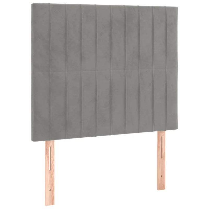 Cadre de lit LED avec sommier tête de lit matelas surmatelas 120x200 cm tissu velours gris clair TDL0207866