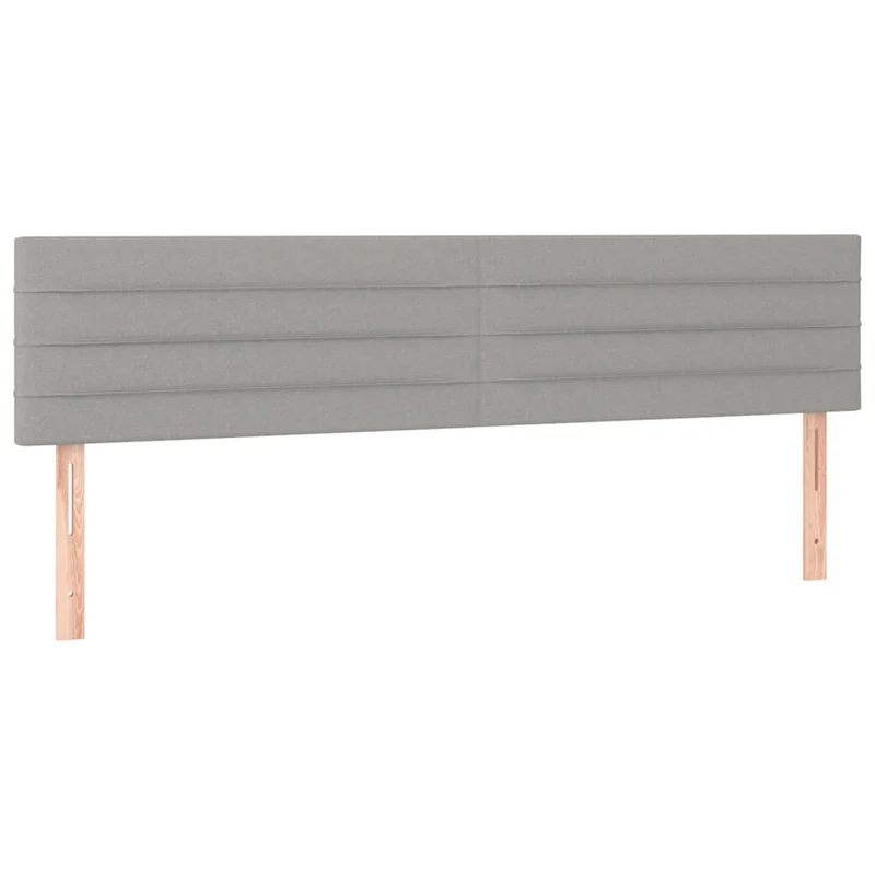 Cadre de lit LED avec sommier tête de lit matelas surmatelas 160x200 cm tissu gris clair TDL0207829