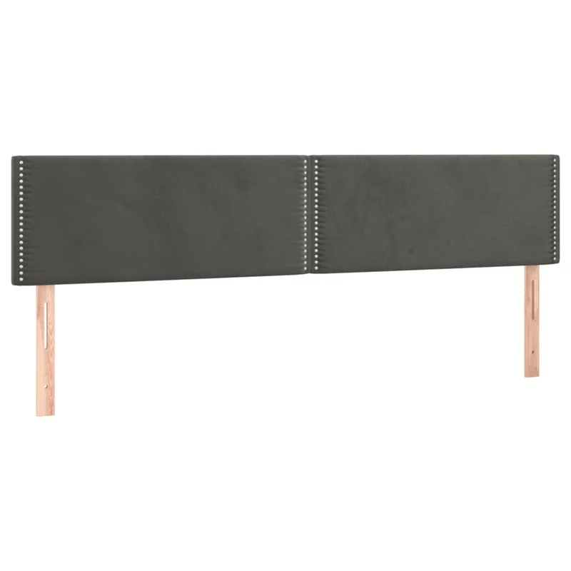 Cadre de lit LED avec sommier tête de lit matelas surmatelas 200x200 cm tissu velours gris foncé TDL0207684