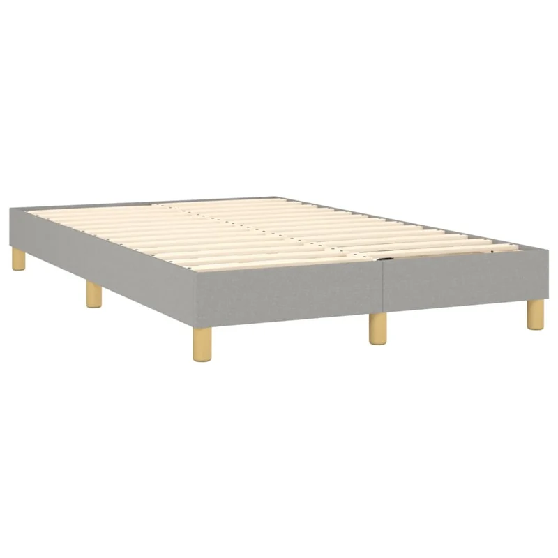 Cadre de lit LED avec sommier tête de lit matelas surmatelas 120x200 cm tissu gris clair TDL0207888