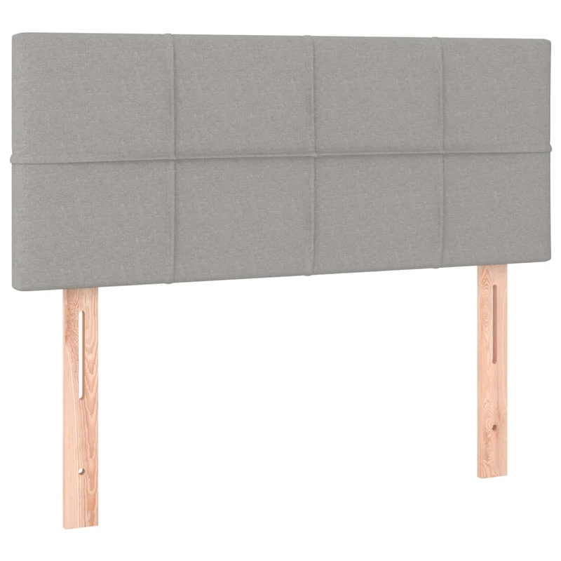Cadre de lit LED avec sommier tête de lit matelas surmatelas 120x200 cm tissu gris clair TDL0207879