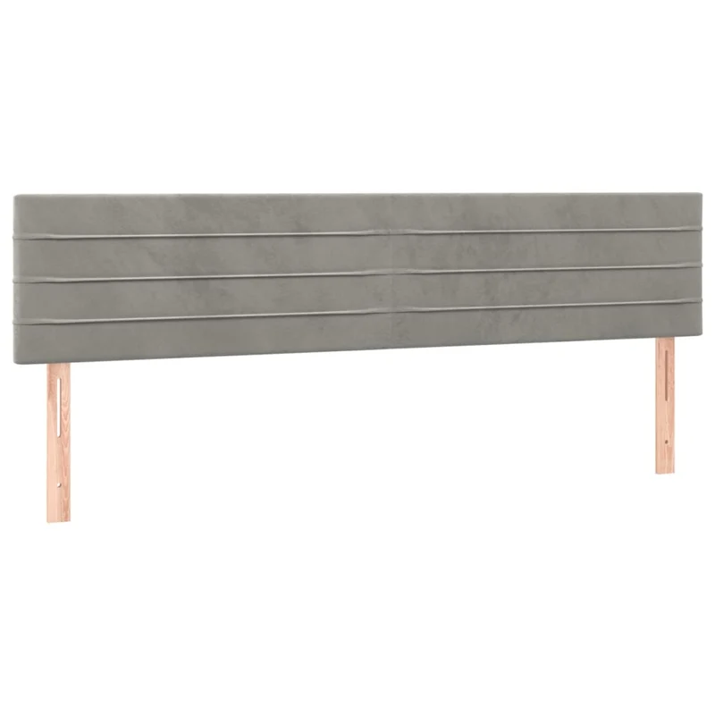 Cadre de lit LED avec sommier tête de lit matelas surmatelas 200x200 cm tissu velours gris clair TDL0207764