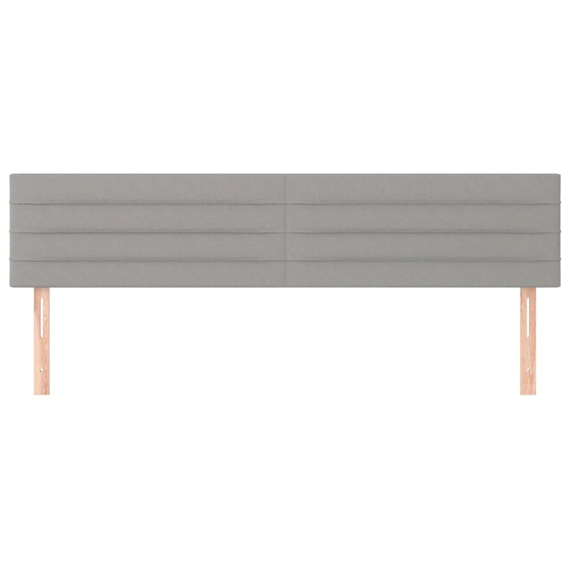 Tête de lit accessoire couchage chambre à coucher meuble 2 parties 80 x 5 x 78/88 cm tissu gris clair TDL0206421
