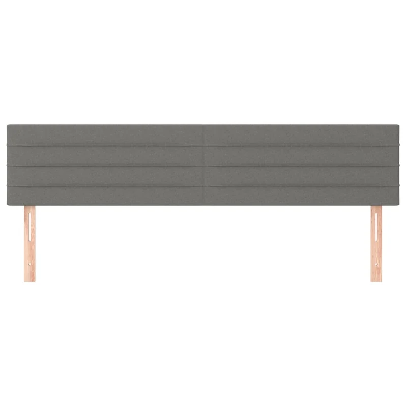 Tête de lit accessoire couchage chambre à coucher meuble 2 parties 80 x 5 x 78/88 cm tissu gris foncé TDL0206356