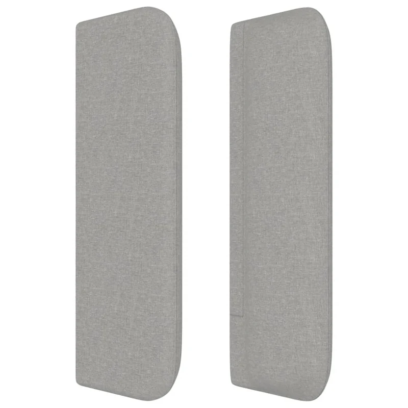 Tête de lit accessoire couchage chambre à coucher meuble avec rebord latéral 163 x 16 x 78/88 cm tissu gris clair TDL0205227