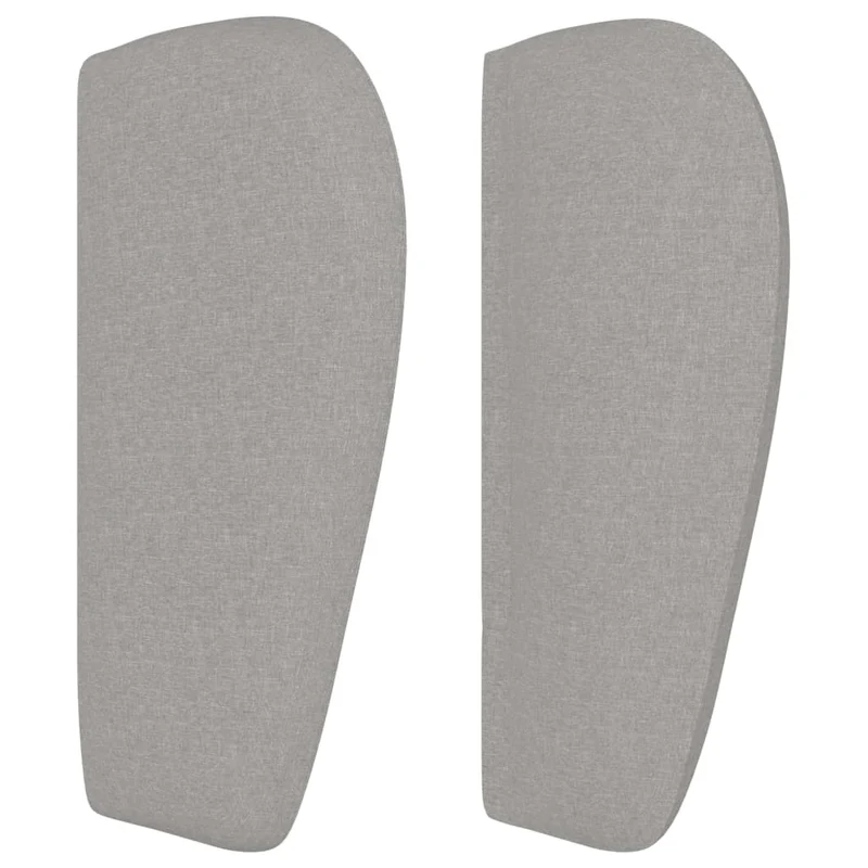 Tête de lit accessoire couchage chambre à coucher meuble avec rebord latéral 163 x 23 x 78/88 cm tissu gris clair TDL0205216