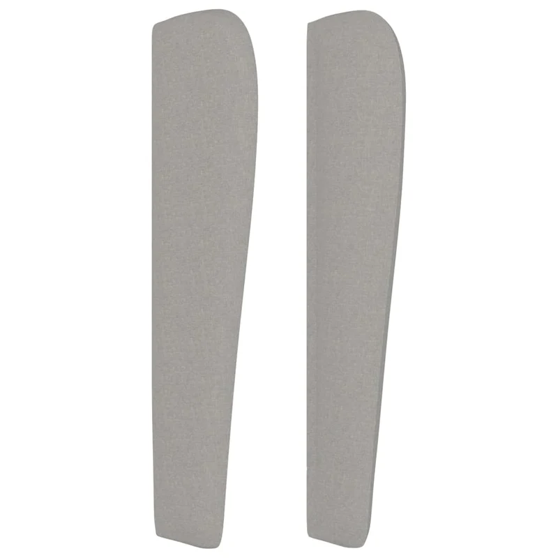 Tête de lit accessoire couchage chambre à coucher meuble avec rebord latéral 83 x 23 x 118/128 cm tissu gris clair TDL0205129