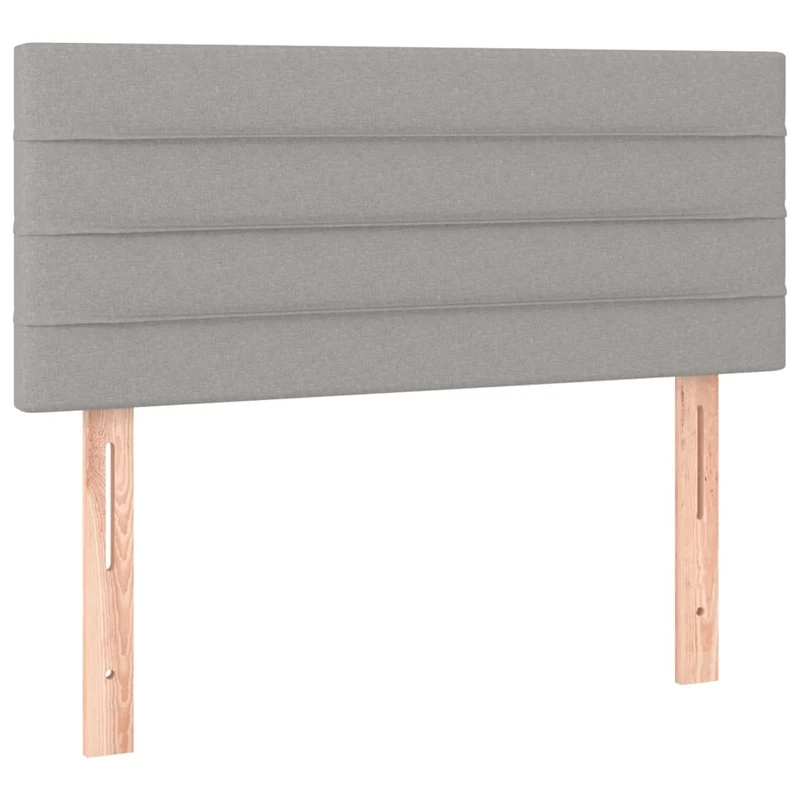 Cadre de lit LED avec sommier tête de lit matelas surmatelas 120x200 cm tissu gris clair TDL0207898