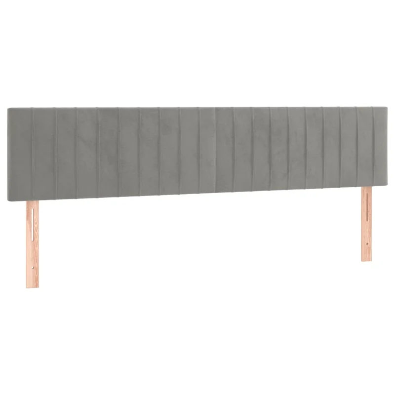 Cadre de lit LED avec sommier tête de lit matelas surmatelas 200x200 cm tissu velours gris clair TDL0207770