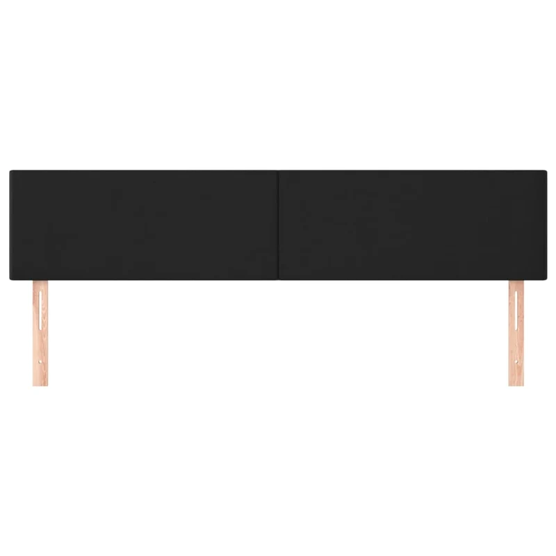 Tête de lit accessoire couchage chambre à coucher meuble 2 parties 100 x 5 x 78/88 cm synthétique noir TDL0206282