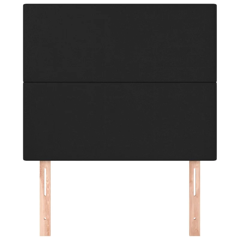 Tête de lit accessoire couchage chambre à coucher meuble 2 parties 100 x 5 x 78/88 cm synthétique noir TDL0206280