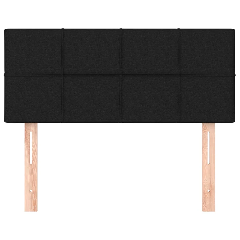 Tête de lit accessoire couchage chambre à coucher meuble 90 x 5 x 78/88 cm tissu noir TDL0202076