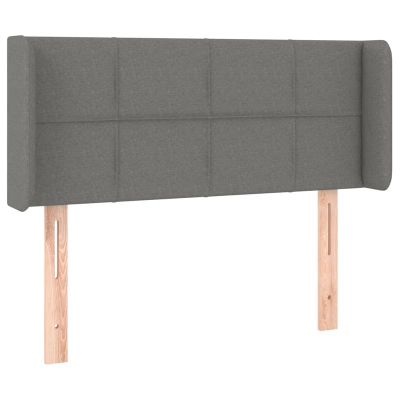 Tête de lit accessoire couchage chambre à coucher meuble à LED 93 x 16 x 78/88 cm tissu gris foncé TDL0200979