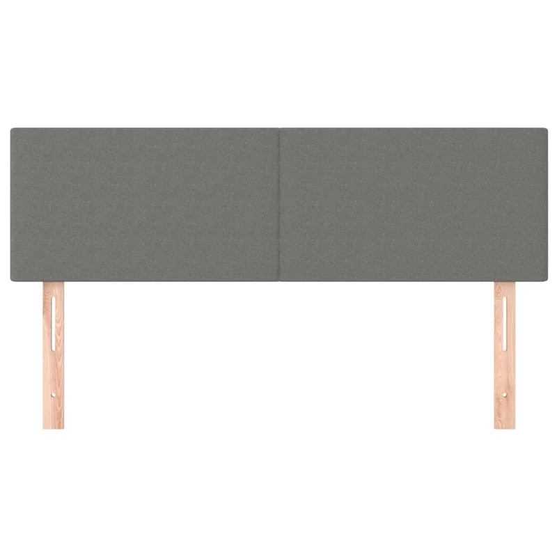 Tête de lit accessoire couchage chambre à coucher meuble 2 parties 72 x 5 x 78/88 cm tissu gris foncé TDL0206369
