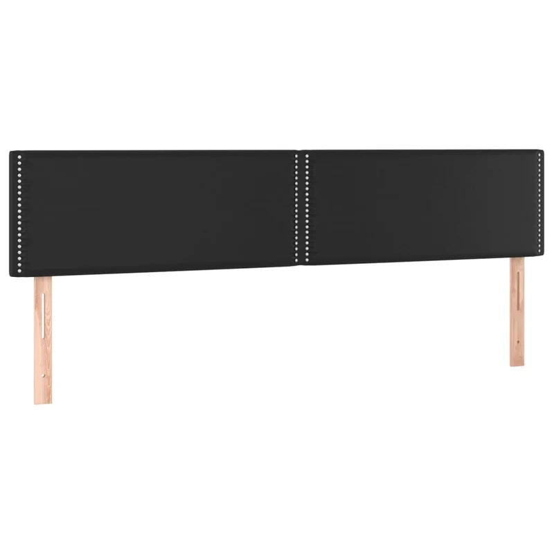 Tête de lit accessoire couchage chambre à coucher meuble 2 parties capitonné 90 x 5 x 78/88 cm synthétique noir TDL0206228