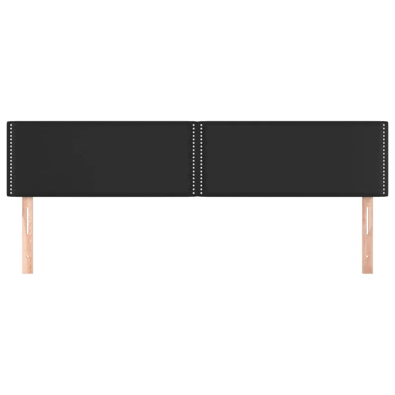 Tête de lit accessoire couchage chambre à coucher meuble 2 parties capitonné 90 x 5 x 78/88 cm synthétique noir TDL0206228