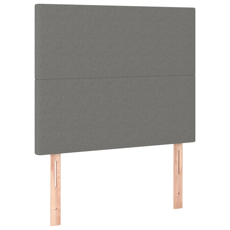 Cadre de lit LED avec sommier tête de lit matelas 100x200 cm tissu gris foncé TDL0208456