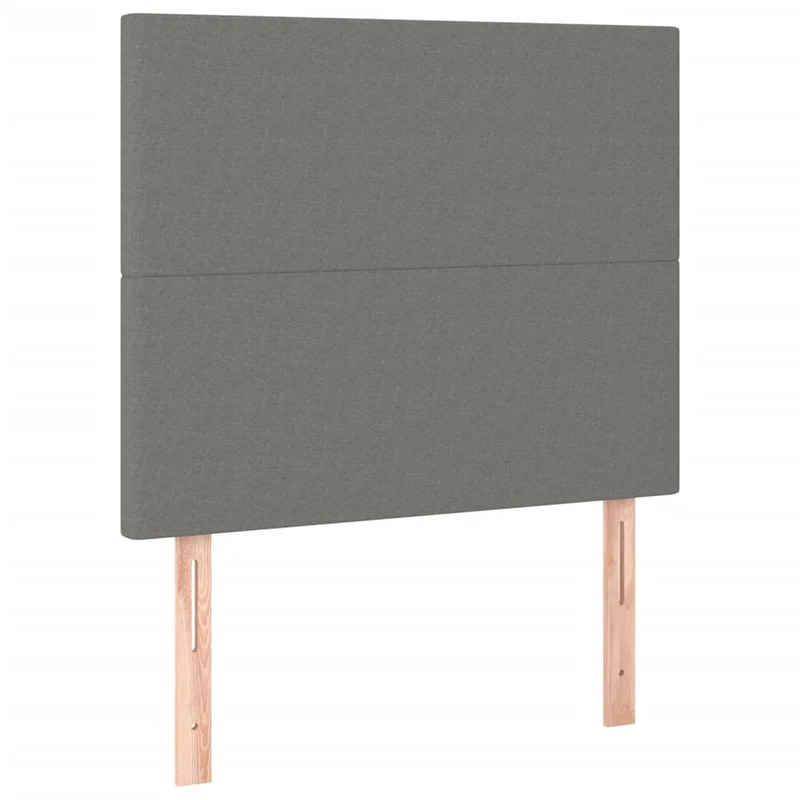 Cadre de lit LED avec sommier tête de lit matelas 120x200 cm tissu gris foncé TDL0208412