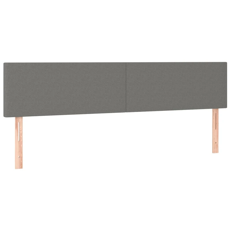 Cadre de lit LED avec sommier tête de lit matelas 200x200 cm tissu gris foncé TDL0208312