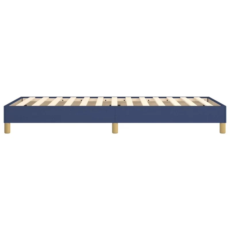 Sommier à lattes sur pieds cadre de lit 100x200 cm tissu bleu TDL0207349