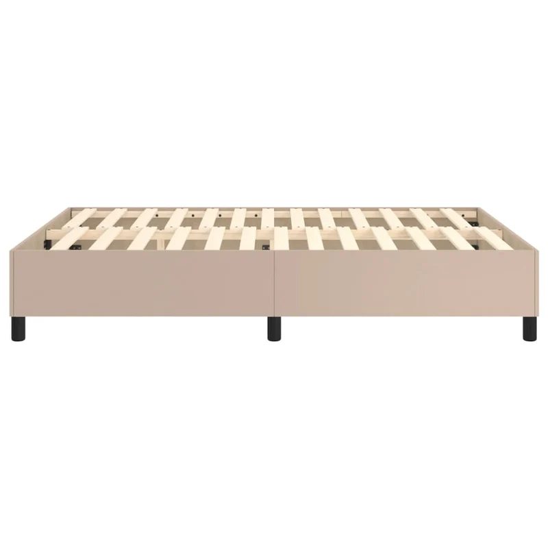 Sommier à lattes sur pieds cadre de lit 140x200 cm synthétique marron clair TDL0207293