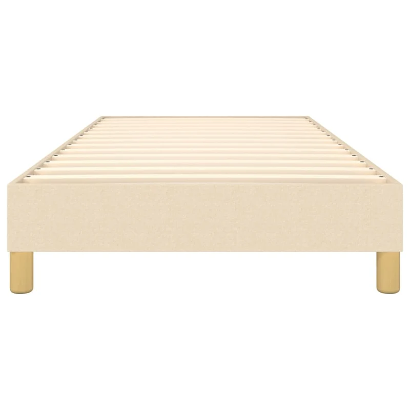 Sommier à lattes sur pieds cadre de lit 80x200 cm tissu crème TDL0207246