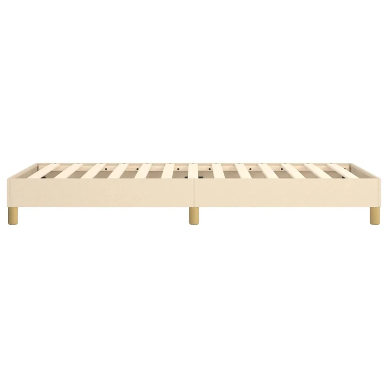 Sommier à lattes sur pieds cadre de lit 80x200 cm tissu crème TDL0207246
