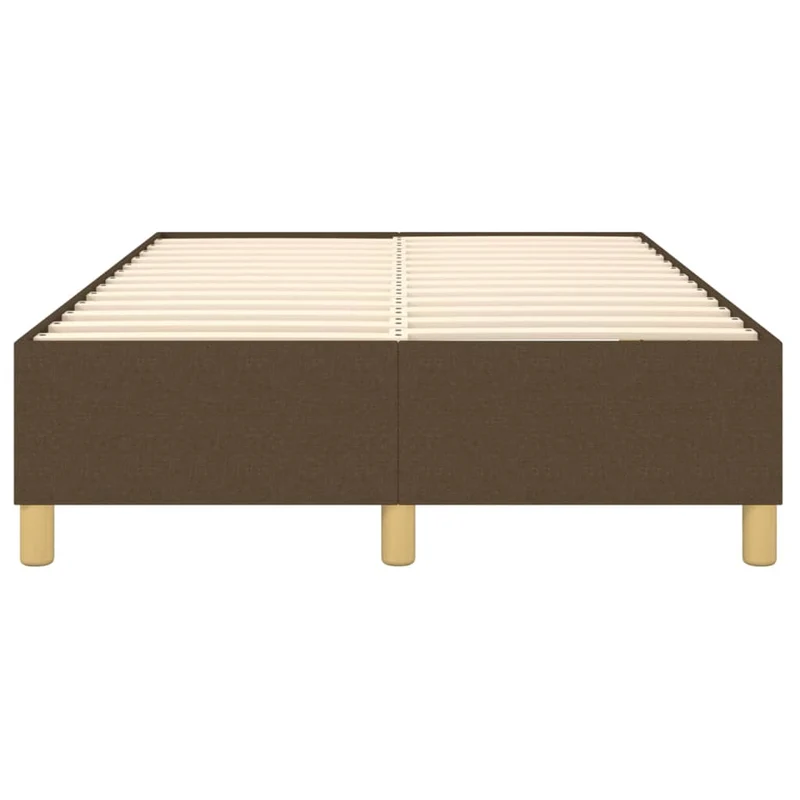 Sommier à lattes sur pieds cadre de lit 120x200 cm tissu marron foncé TDL0207070