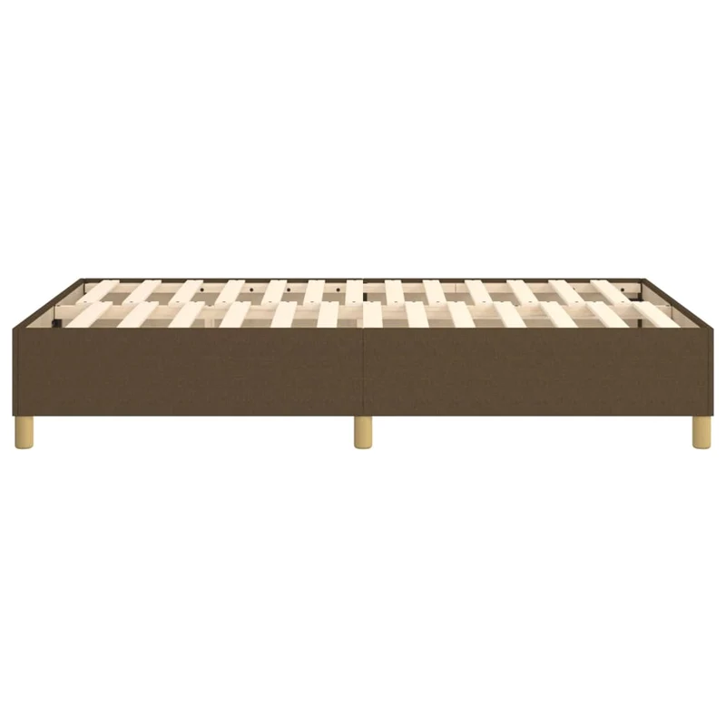 Sommier à lattes sur pieds cadre de lit 120x200 cm tissu marron foncé TDL0207070