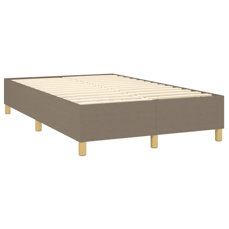 Sommier à lattes sur pieds cadre de lit 120x200 cm tissu taupe TDL0206938